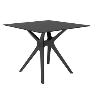 Resol Mesa cuadrada 90x90 vela s madera pl&aacute;stico negro