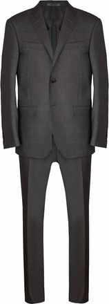 Corneliani Mens Virgin Wool Lined Suit In Grey