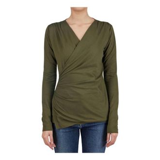 Kiton Blouses, female, Green, Size: S Regular Solid Shirt