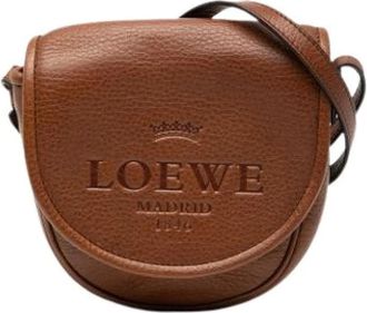 Loewe Pre-owned Cross Body Bags, female, Brown, Size: ONE SIZE Pre-owned Leather Shoulder Bag