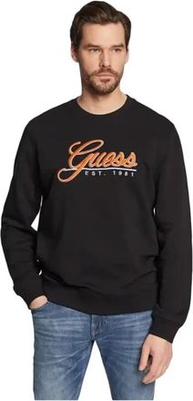 Guess Stijlvolle Heren Sweatshirt - Beau - Heren - Sweatshirts - Zwart - L - Hoodies & sweatvesten