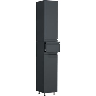 ebuy24 Ebuy24 - vcm Armadio da bagno in legno Mobili da bagno Armadio bagno Armadio alto Dimensioni ca. a. 180 x l. 30 x p. 32 cm - Silora (antracite)
