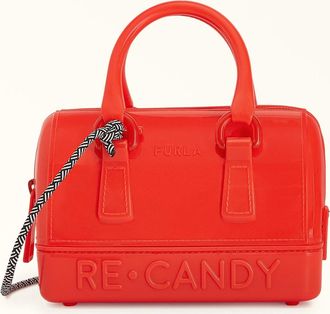 Furla Candy Mini Bag Grenadine Red Recycled Tpu + Recycled Cord Woman