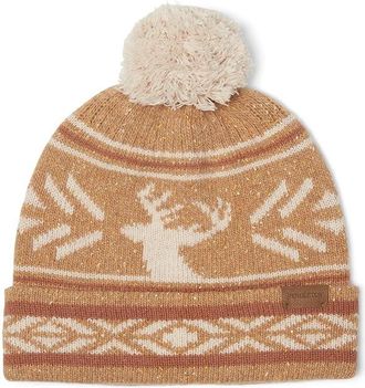 Pendleton Icon Pom Beanie Traditional Womens Hats Tan, Nylon/Wool