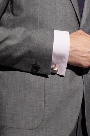 Paul Smith Cufflinks With Logo, Mens, Silver