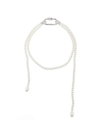 Simone Rocha Fragment Pearl Carabiner Necklace