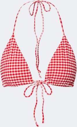 Montce Swim Emma gingham seersucker bikini top
