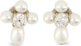 Simone Rocha Orecchini con perle e cristalli - Argento