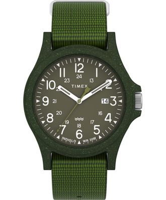 Timex Reclaim Ocean Mens Green Watch TW2V96000 Fabric - One Size