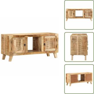 vidaXL Mobile in legno mango - vidaXL Mobile Porta TV 105x46x32 cm in Massello di Mango Grezzo - Mobile in legno grezzo