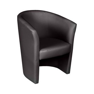 Dmora Dmora - Sill&oacute;n Tapizado En Ecopiel, Color Negro, 65 X 78 X 60 Cm, Con Embalaje Reforzado