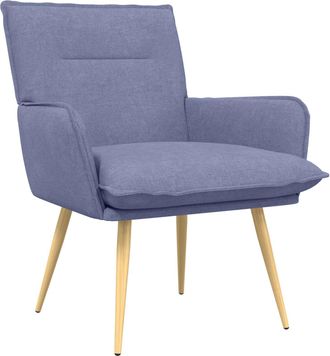 vidaXL Sill&oacute;n Azul Jeans Tela Vidaxl