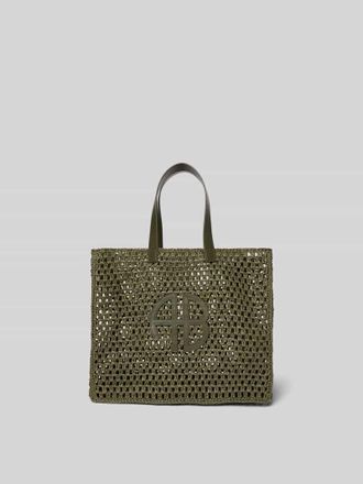 Anine Bing Tote Bag mit Logo-Applikation in Khaki, Gr&ouml;&szlig;e 1
