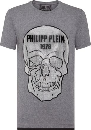 Philipp Plein T-shirt Platinum Cut Round Neck Skull