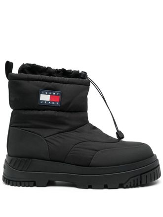 Tommy Jeans logo-patch snow boots - men - Fabric/Rubber/Polyurethane/Fabric - 44 - Black