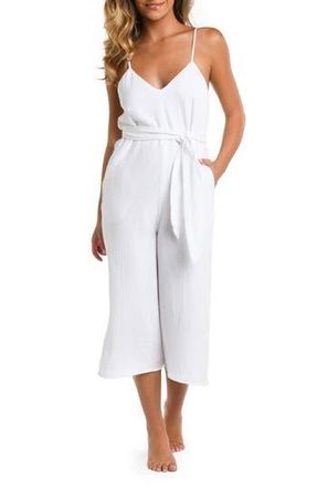 La Blanca Seaside V-Neck Cover-Up Jumpsuit in White at Nordstrom Rack, Size X-Small