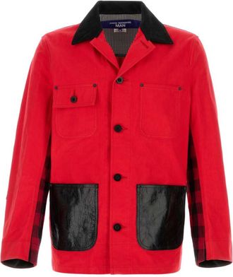 Junya Watanabe Red Notched Lapel Jacket