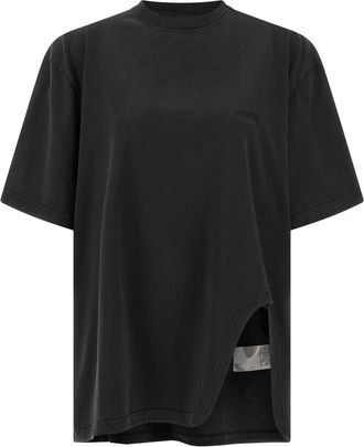 The Attico Black Crew Neck Logo T-shirt