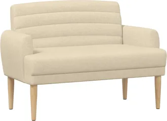 vidaXL Sof&aacute; Amoroso Con Botones Acolchados Crema 116 X 67 X 80 Cm Tela Vidaxl