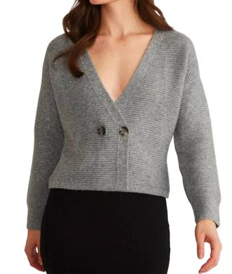 525 america Quinn Double Breasted Sweater In Smoke Grey