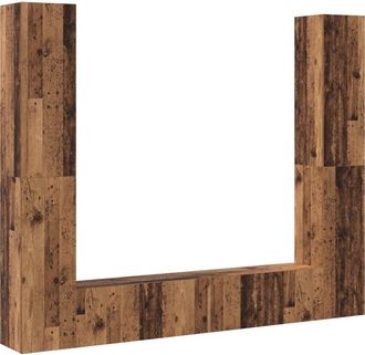 vidaXL Vidaxl - tv Cabinet with Storage with Door 6 pcs Brown Large Engineered wood