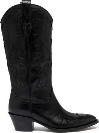 Buttero Stivali cowboy Annie a punta 60mm - Nero