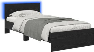 vidaXL Estructura De Cama Roble Negro 80 X 200 Cm Madera De Ingenier&iacute;a Vidaxl
