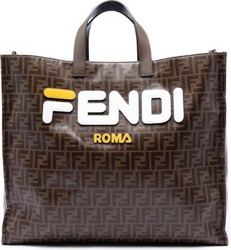 Fendi Pre-owned Fendi Fila Zucca Coated Canvas Logo Mania Shopper Tote Ladies O284VTK8WYXX4Q2N