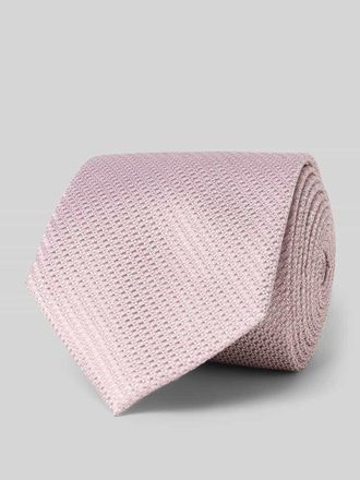 Willen Krawattenfabrik Krawatte aus Seide mit Strukturmuster (7,5 cm) in Rose, Gr&ouml;&szlig;e 1