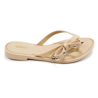 Melissa Womens Flip Flop Slim Ii Fashion Sandals In Beige