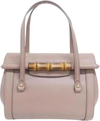 Gucci Pre-owned Leren Schoudertas - Dames - Vintage Handtas - Roze - ONE Size - Leer - Vintage