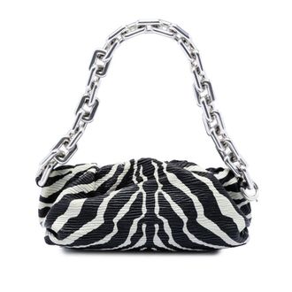 Bottega Veneta Pre-owned Bottega Veneta Textured Nappa Zebra Print Chain Pouch Ladies WOYI8U6Q19F1TYFT