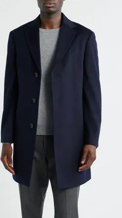 Nordstrom Cashmere Overcoat in Navy Still at Nordstrom Rack, Size Xx-Large