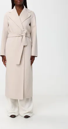 Max Mara S Max Mara Cappotto lungo a vestaglia in lana con cintura e rever