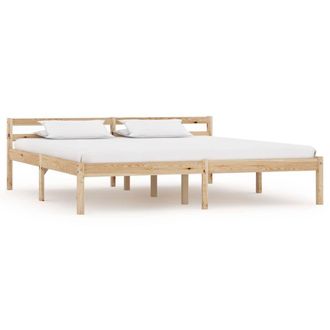 Berkfield Home Bed Frame Solid Pine Wood 180x200 cm Super King in Brown