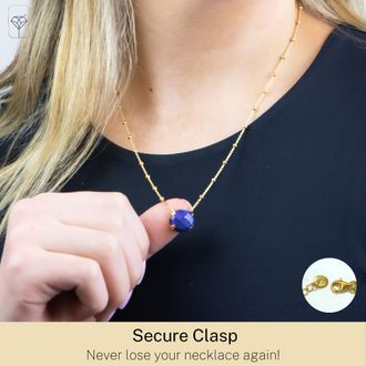 MAX + STONE 18k Gold Over Sterling Silver 6 Ct.10x12MM Cushion Cut Gemstone Necklace