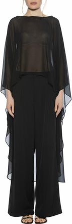 Alexia Admor Junia Cover-Up High-Low Chiffon Top in Black at Nordstrom Rack, Size Large/x-Large
