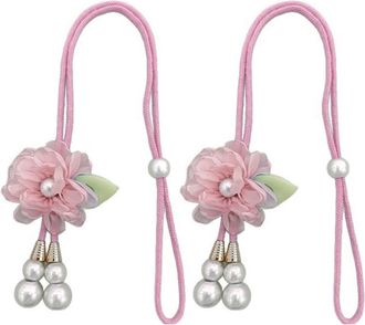 OEM Sujetadores De Cortina Creativos Con Cuentas, Dise&ntilde;o Floral, - Rosa