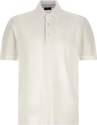 Etro Polo Shirt met Geprinte Details - Heren - Polos - Wit - M - Katoen - Tops