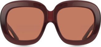 Nina Ricci SNR402 0V07 Womens Sunglasses Brown Size 57