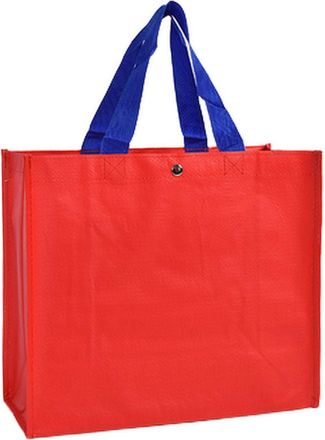 Generic PP Film Coated Woven Shopping Bag for Home Shoppers and Gift Wrapping Use at Supermarkets and Exhibition Events