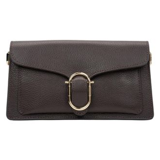 Estro & Luminara Tassen, Dames, Bruin, ONE Size, Leer, Kleine Zadelbruine Schoudertas