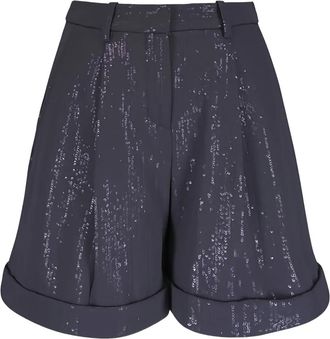 TWP Shorts Cisco con paillettes - Blu