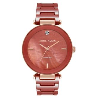 Anne Klein Ceramic Red Dial Ladies Watch AK/1018RGRD