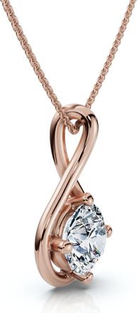 Pompeii3 1Ct Diamond Infinity Pendant 14k Gold Necklace 18 Lab Grown EF/VS