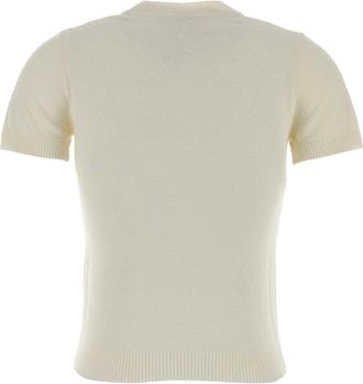 Casablanca Womens Reve T-Shirt Beige Cotton Nylon