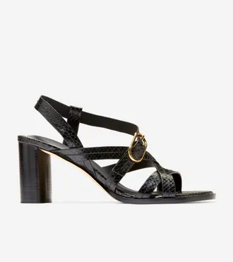 Cole Haan Womens Dillon Heeled Strappy Sandals - Black Size 10.5