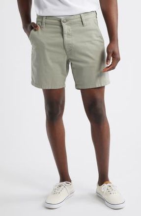 Mavi Nate Flat Front Stretch Twill Shorts in Pistachio Athletic at Nordstrom Rack, Size 29