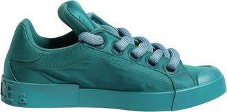 Dolce & Gabbana Teal Portofino Men Low Top Sneakers Mens Shoes