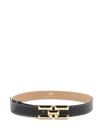 Elisabetta Franchi logo-buckle belt - women - Other fibres - 40 - Black